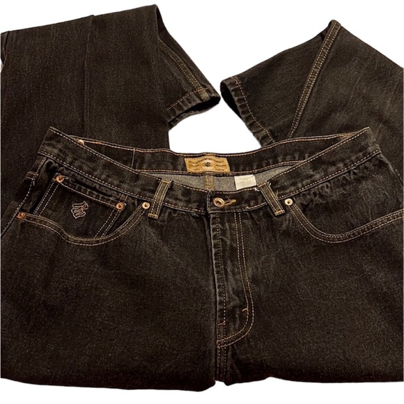 Mens Rocawear denim Company jeans Black with colored stitching W 38 L 34 - Picture 7 of 9